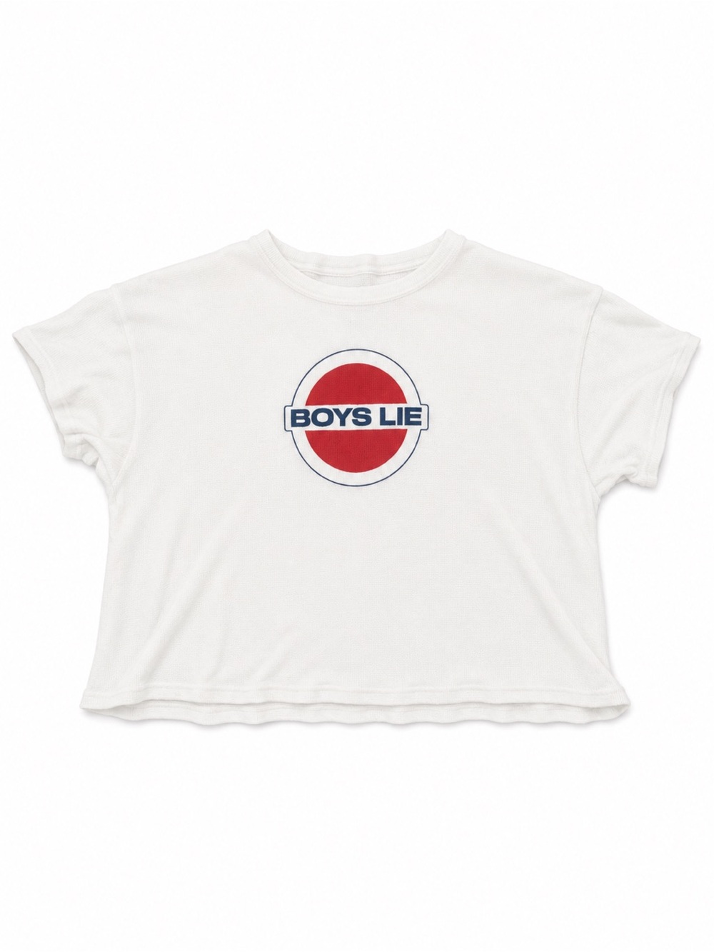 Boys Lie Pamela Thermal Tee with Red Logo